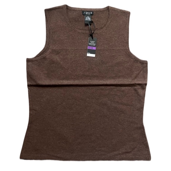 J’Envie Tops - J’Envie Tank Top Brown Chestnut Blouse Women’s Size Small, Medium, Large NWT